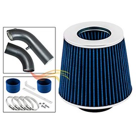 RW SERIES - MATTE BLACK PIPE BLUE - SHORT RAM INTAKE Compatible For 03-10 Dodge Dakota 3.7L & 4.7L