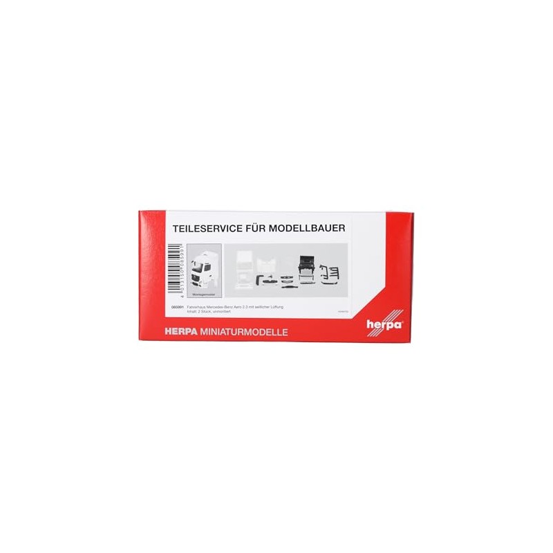 herpa accessorio servizio pezzi cabina Mercedes-Benz Actros Streamspace 2.3 con