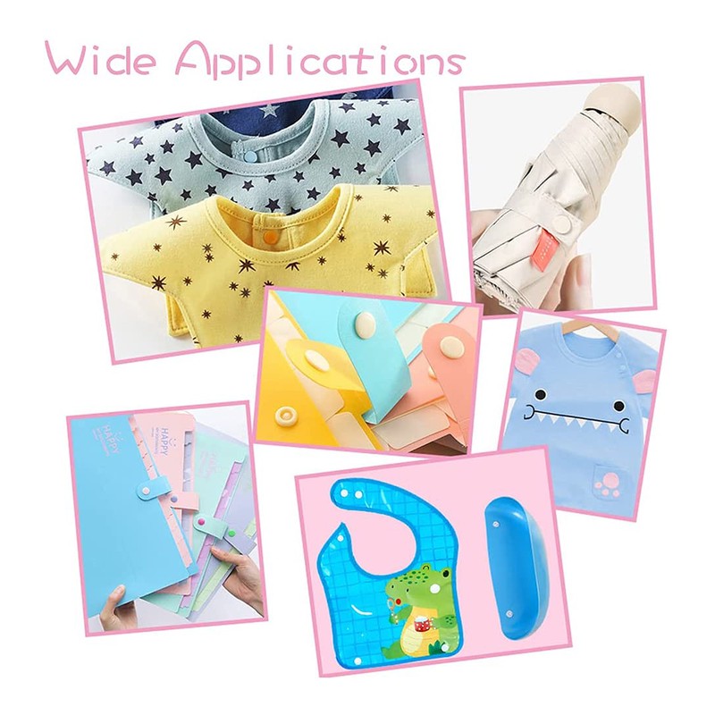 Plastic and Metal Snap Buttons with Snaps Pliers Set,300 Sets