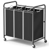 ROMOON Laundry Sorter, 3 Bag Laundry Hamper Sorter with Rolling