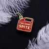 fueled By Spite Oil-can Shaped Enamel Pin Badge Brooch, Metal