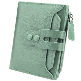 YALUXE Women's RFID Blocking Small Compact Leather Wallet Ladies Mini Purse with ID Window