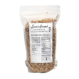 Laura's Gourmet Granola - AppleLicious Crunch - Gluten, Soy & Dairy Free - Organic Agave, Chewy Cinnamon Diced Apples, Vegan, Artisan, Chef's Trifecta of Taste, Texture & Mouthfeel - 2 LB
