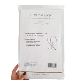 LUTTMANN® Wig Stand Metal Holder Instead of Styrofoam Head for Wigs, Second Hair, Headphones, Hats, Caps, Hairpieces etc. Size 30 cm high x 17 cm wide