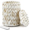 Ctosree 1.3 Gallons Small Trash Can with Lid Handle Boho