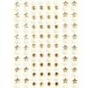 Wrapables 164 Pieces Crystal Star and Pearl Stickers Adhesive Rhinestones,