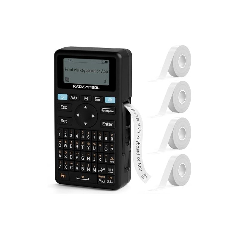 SUPVAN E11 Etikettendrucker - Selbstklebend USB aufladbares Thermo-Beschriftungsgerät, Mini Bluetooth