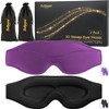 BeHoomi Sleep Mask, 2 Packs Premium Eye Mask for Sleeping,