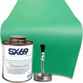 Moose Supply SX 69 Vinyl Repair Kit | Inflatable Bounce House Repair Kit | Green | Includes 4 Ounce Adhesive and Vinyl Roll | for Flexible, Waterproof Repairs of Tears, Punctures, and Holes