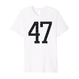 Number 47 Sports Team 47th Jersey Varsity Birthday Football Premium T-Shirt