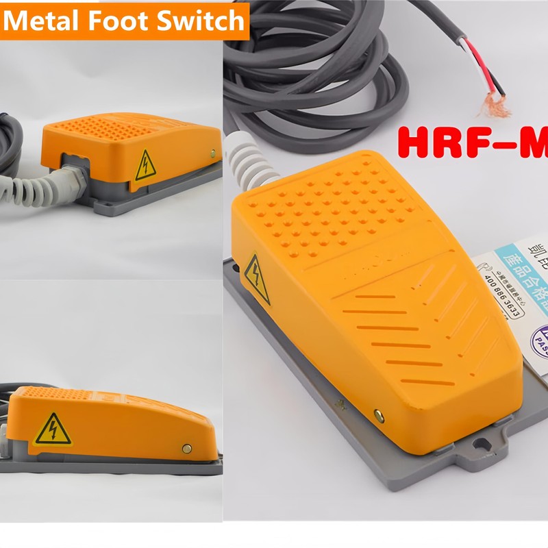 Mioke Foot Switch Industrial Metal Step Switch Foot Pedal -