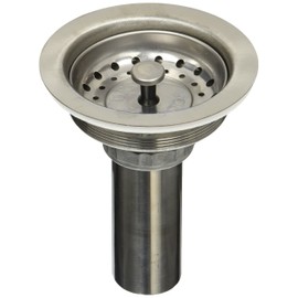 URREA 3814 Contra Canasta para Fregadero con Tubo de Latón, Terminado Acero Inoxidable