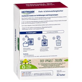 Heitmann Paint and dirt trapper cloths, dirt flaps, double active laundry protection against discolouration and greying, 1 x 45 pieces