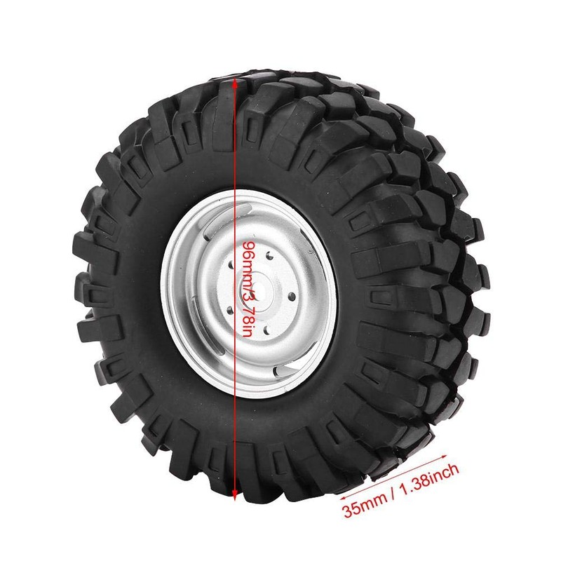 Tbest RC Car Tyres, Pack of 4 Rubber Tyres with