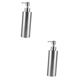 COLLBATH 2 Pcs Rustproof Stainless Steel Lotion Dispenser 250ml Hand Bottle Modern Design for Home