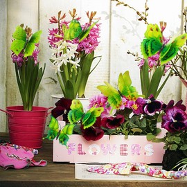 3D Butterfly Wall Decoration Butterfly Wall Sticker Butterfly Decoration Removable Wall Sticker Home Decoration Children's Room Bedroom Decoration Green