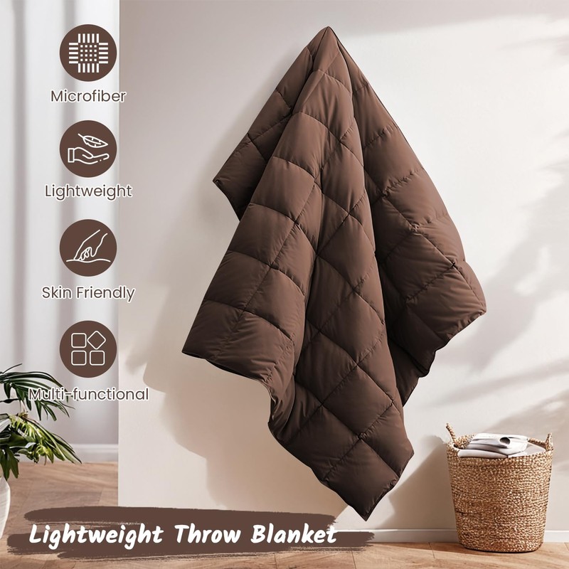Dreamhood Down Throw Blanket Lightweight Throw Blanket Feather Down Fiber