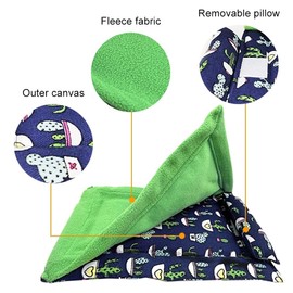 DONGKER Reptile Sleeping Bag,Lizard Sleeping Bed w/Pillow &Blanket for Bearded Dragon Lizard Chameleons Small Animal