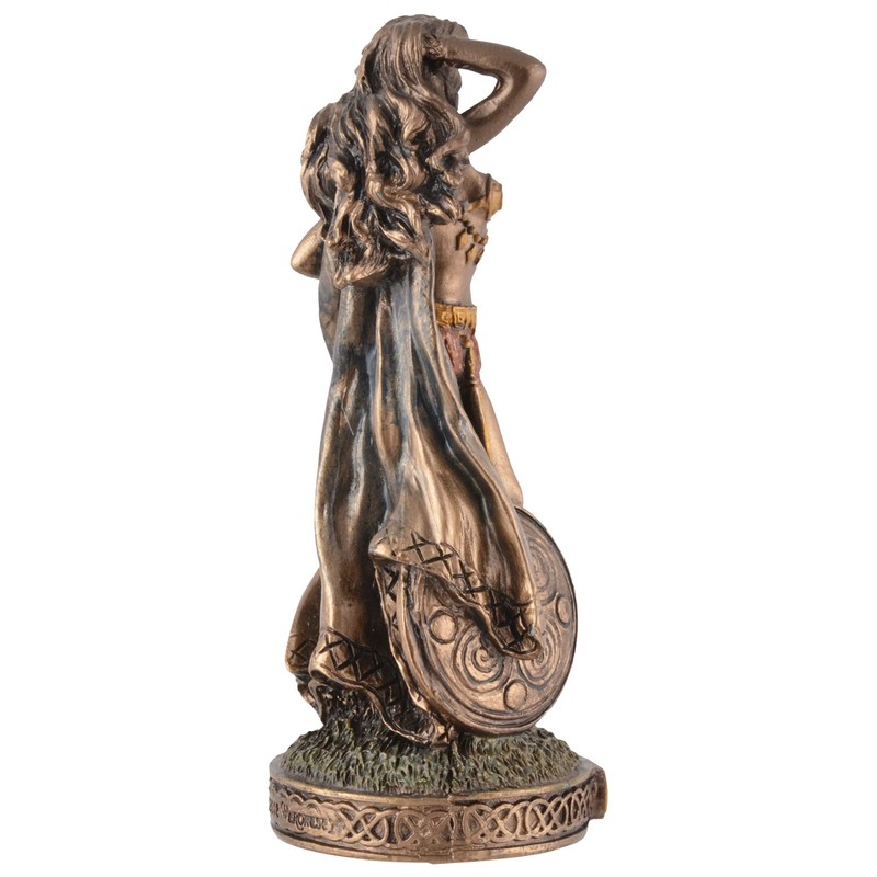 Veronese Miniature Figurine Germanic Goddess Freya Hand Painted Bronze Colour