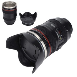 Simulation Camera Lens Cup Camera Lens Coffee Cup Camera Cup Fun Photo Coffee Cups Stainless Steel Lens Cup Thermos Flask Large Gifts for Photographers Housewares Friends School Reward