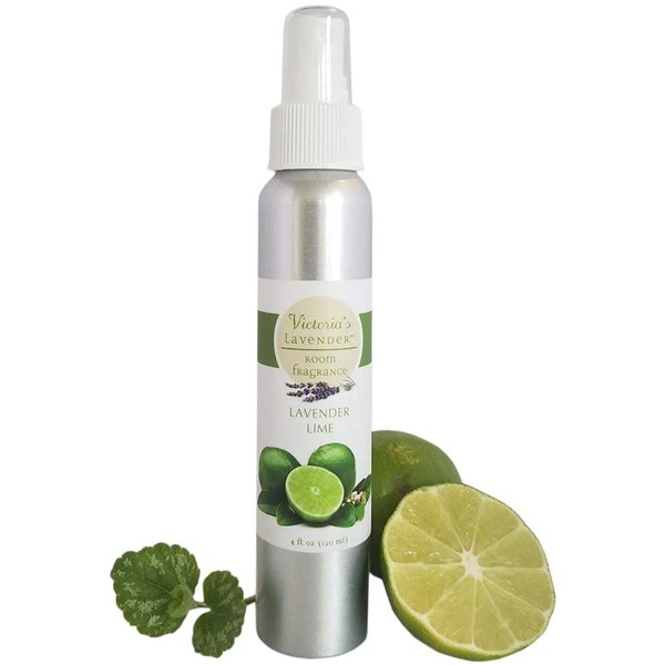 Victoria's Lavender Room Spray All-Natural Home Fragrance 100% Pure Essential Oil Air Freshener Odor Eliminator (Lavender Lime)