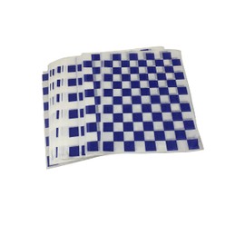 Blue Checkered Deli Paper Basket Liner 9 X 12 Inches (50)