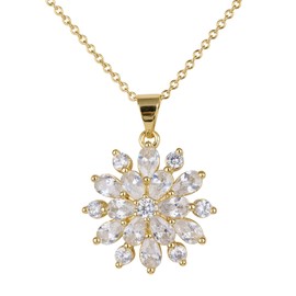 LuckyLy Collar para Mujer de Oro 14k, Cadena con Dije con Zirconia Cúbica – Joyería y Accesorios ideales como Regalos para Mujer Navidad y Regalos para Mamá Originales, Modelo Gia