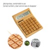 Multifunctional Bamboo Electronic Calculator Counter 12 Digits Solar & Battery