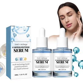 2 x Blue Copper Peptide Hyaluronic Acid Serum, Face Serums, Essence Liquid for Rejuvenation, Firming and Firming the Skin, Blue Copper Peptides for the Skin 30 ml