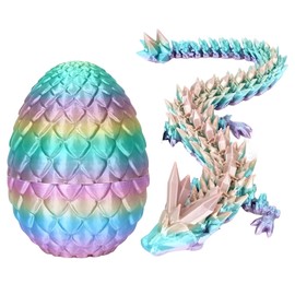 arrderly 3D Dragon Egg, Crystal Dragon in Dragon Egg, Surprise Egg, Movable Dragon Fidget Toy, Home Office Decoration, Desk Toy for Kids and Adults