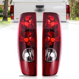 OLDANI Tail Lights Designed for 2004-2012 Chevry Colorado GMC Canyon, Colorado Tail Light Assembly Driver & Passenger Side Taillights, with Brake Rear Lamp without Halogen Bulb, Red, 1 Pair