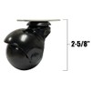 Ball Casters Black 2 Inch, Black Hooded, 360 Degree Swivel