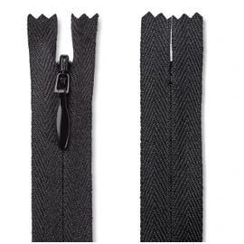 5 inch Invisible Zipper Black Non Separating Zipper Nylon Black Zipper Crafts 5” Zipper for Sewing