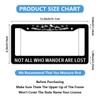 Not All Who Wander are Lost License Plate Frame Mountains