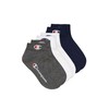 Champion Unisex Core 3pp Quarter Ankle Socks, Blue Marino, Bianco,
