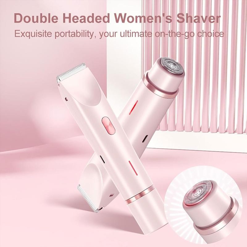 2-in-1 Electric Shaver and Bikini Trimmer, Double-Head, USB Rechargeable 400mAh