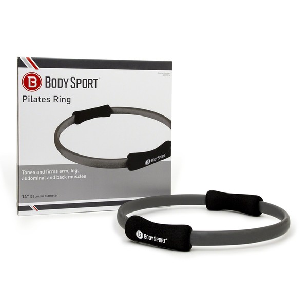 Body Sport Pilates Ring with Foam Padded Grips to Sculpt the Thighs, Core, Arms and More