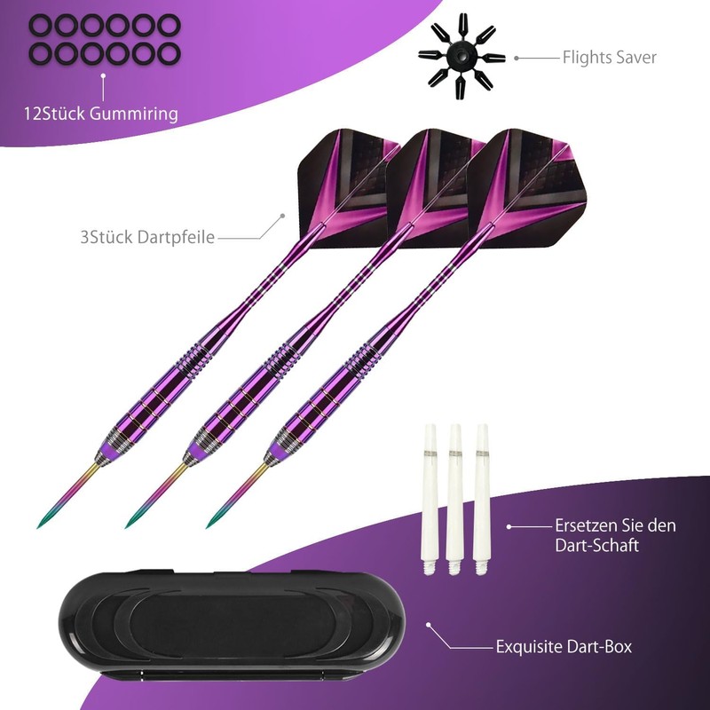 Lavishio Dart Metal Tip Set 3 Aluminum Dart Shafts Steel