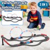 2-in-1 Slot Car Race Track Set with 4 High-Speed Cars,