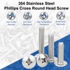 MroMax M3 x 40mm Machine Screws Phillips Round Head Screw