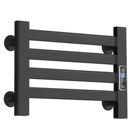 Towel Warmer,Wall Mounted Electric Towel Warmers for Bathroom,Heated Towel Racks 4 Bars with Timer & Temperature Multi-Level Adjustments,Towel Heater Plug-in/Hardwired, Hot Towel Warmer Rack