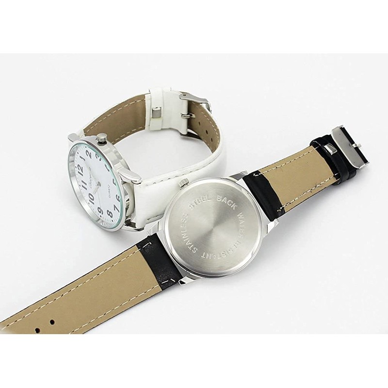 Men Women Casual Simple Black White Leather Deals Large Numbers
