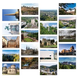 Dear Mapper Luxembourg Vintage Landscape Postcards Pack 20pc/Set Postcards from Around the World Greeting Cards for Business World Travel Postcard for Mailing Decor Gift