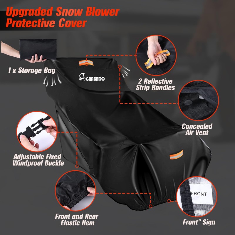 Snow Blower Cover,Heavy Duty 840D Snowblower Covers Waterproof Outdoor with