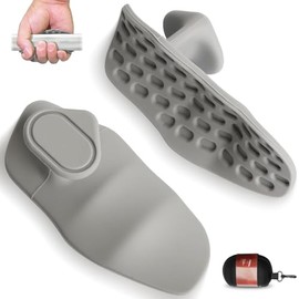 1 par Ayudantes de Agarre para Deporte de Fuerza, Goma Flexible para Agarre Seguro, Guantes de Gimnasio Ergonómicos para Hombres y Mujeres, Protección