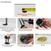 Angoily 2pcs Dual Push Flushing Button for Water Tank Round