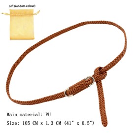 FAIRYGATE Womens Belt for Jeans Dress Pants Wide Woven Waist Belts Braided Belts for Dress Chunky Buckle A1305