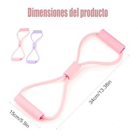 WADY Ligas de Resistencia Profesionales 25 lbs,Bandas Elásticas en Forma de 8 para Ejercicio, Fisioterapia y Pilates - Kit Completo para Gym, Fitness en Casa y Rehabilitación