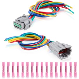 GoaMotors for Nissan 350z Headlight Car Harness Pigtail 8 Pin HID Wiring Plug kit Male and Female Connector Heat Shrink connectors