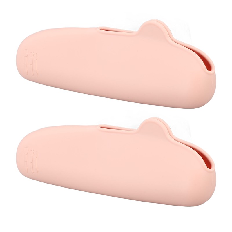 2PCS Silicone Makeup Brush Holder Waterproof Soft Portable Cosmetic Storage